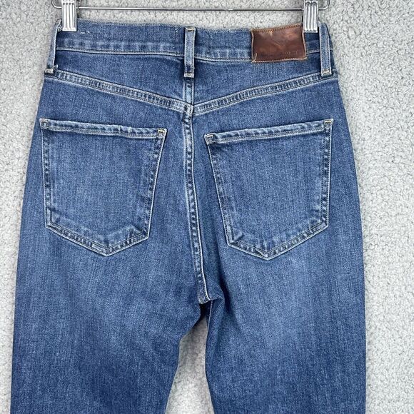 Citizens of Humanity Demy Flare Jeans Distressed Raw Hem Blue Sz 24 - Picture 11 of 13